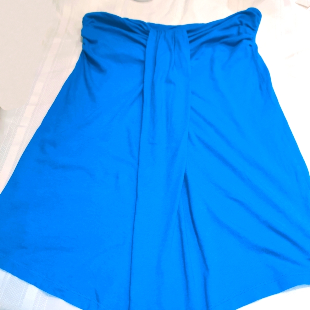 Old Navy Blue Drapey Tunic Tube Top Small